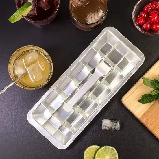 HIC Kitchen Vintage Ice Cube Tray, Aluminium {6}