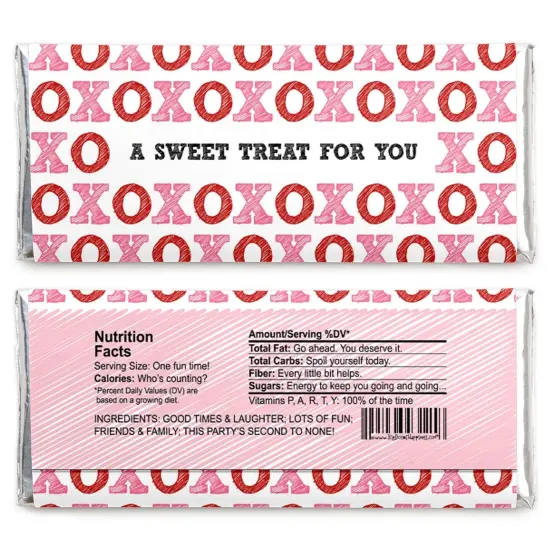 Big Dot of Happiness Conversation Hearts - Candy Bar Wrappers Valentine's Day Party Favors - Set of 24 {3}