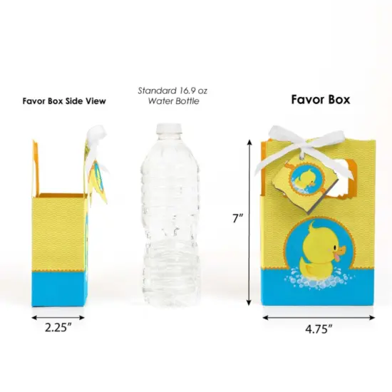 Big Dot of Happiness Ducky Duck - Baby Shower or Birthday Party Favor Boxes - Set of 12 {3}