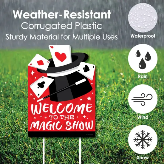 Big Dot of Happiness Ta-Da, Magic Show - Party Decorations - Magical Birthday Party Welcome Yard Sign {4}