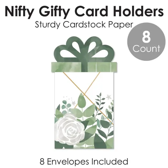 Big Dot of Happiness Boho Botanical - Greenery Party Money and Gift Card Sleeves - Nifty Gifty Card Holders - Set of 8 {6}