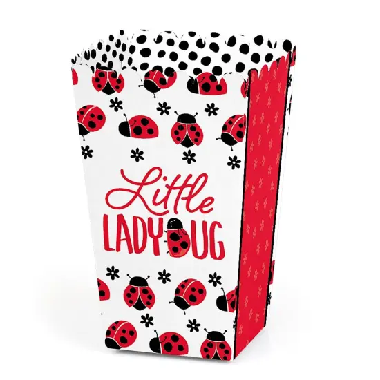Big Dot of Happiness Happy Little Ladybug - Baby Shower or Birthday Party Favor Popcorn Treat Boxes - Set of 12 {1}