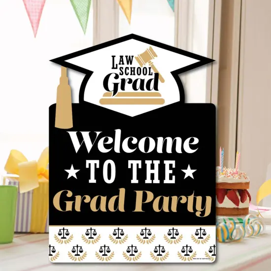 Big Dot of Happiness Law School Grad - Party Decorations - Future Lawyer Graduation Party Welcome Yard Sign {7}