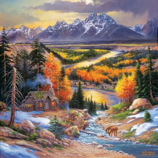 Sunsout Fall Retreat 500 pc Jigsaw Puzzle 44336 {1}
