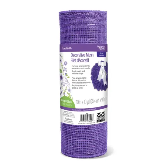 FloraCraft Decorative Mesh 10"X10yd-Purple {1}