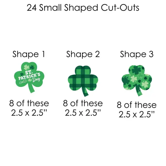 Big Dot of Happiness Shamrock St. Patrick's Day - Saint Paddy's Day Party Decorations - Clothespin Garland Banner - 44 Pieces {7}