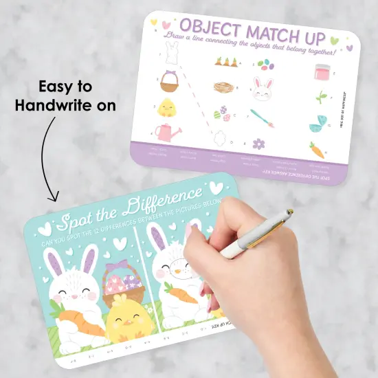 Big Dot of Happiness Spring Easter Bunny - 2-in-1 Happy Easter Party Cards - Activity Duo Games - Set of 20 {4}