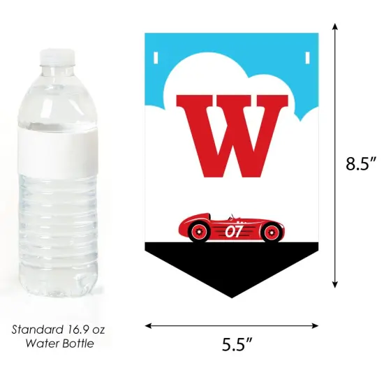 Big Dot of Happiness Let's Go Racing - Racecar - Baby Shower Bunting Banner - Race Car Party Decorations - Welcome Baby {4}