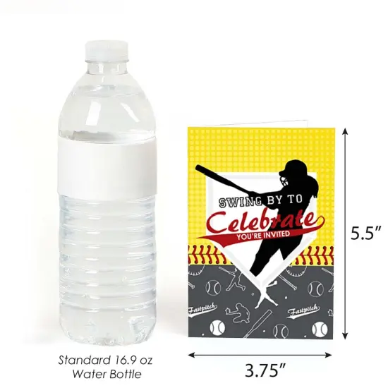 Big Dot of Happiness Grand Slam - Fastpitch Softball - Fill In Birthday Party or Baby Shower Invitations (8 count) {4}