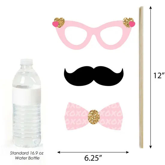 Big Dot of Happiness Be My Galentine - Galentine's and Valentine's Day Party Photo Booth Props Kit - 20 Count {6}
