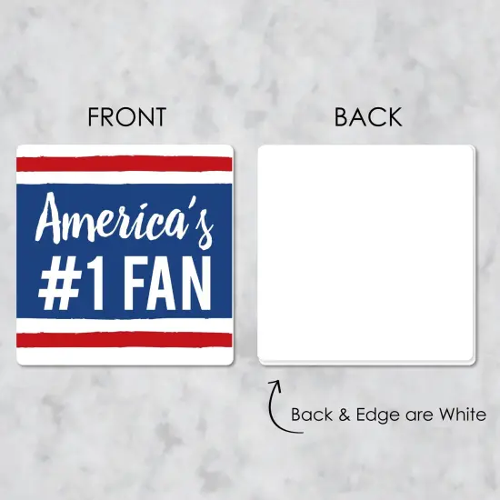 Big Dot of Happiness Stars & Stripes - Memorial Day, 4th of July and Labor Day USA Patriotic Party Decorations - Drink Coasters - Set of 6 {7}