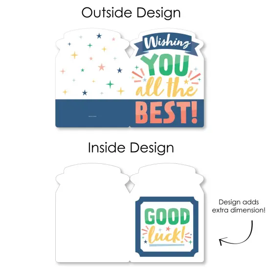 Big Dot of Happiness Wishing You All The Best - Good Luck Retirement Going Away Giant Greeting Card - Big Shaped Jumborific Card - 16.5 x 22 inches {7}