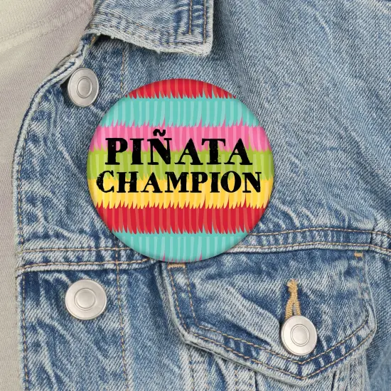 Big Dot of Happiness Let's Fiesta - 3 inch Fiesta Badge - Pinback Buttons - Set of 8 {4}