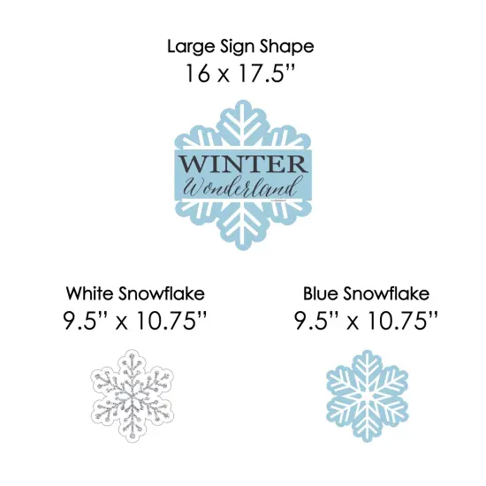 Big Dot of Happiness Winter Wonderland - Yard Sign and Outdoor Lawn Decorations - Snowflake Holiday Party and Winter Wedding Yard Signs - Set of 8 {7}