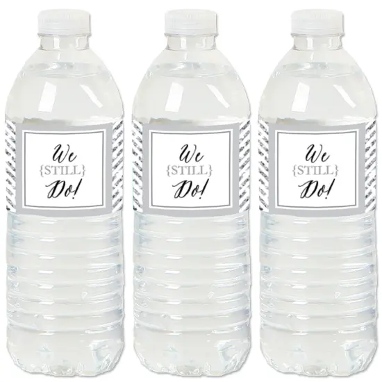 Big Dot of Happiness We Still Do - Wedding Anniversary - Anniversary Party Water Bottle Sticker Labels - Set of 20 {1}