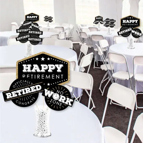 Big Dot of Happiness Happy Retirement - Retirement Party Centerpiece Sticks - Showstopper Table Toppers - 35 Pieces {3}