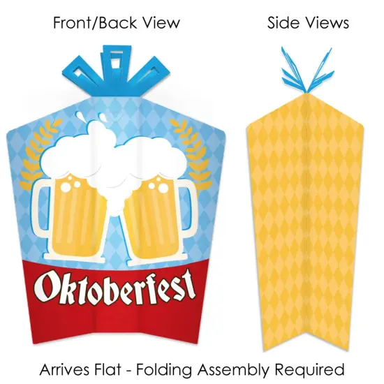 Big Dot of Happiness Oktoberfest - Table Decorations - Beer Festival Fold and Flare Centerpieces - 10 Count {3}
