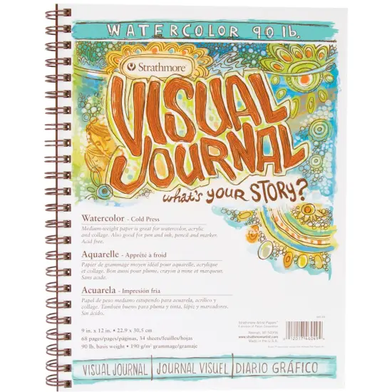 Strathmore Visual Journal Watercolor 9"X12"-34 Sheets {1}