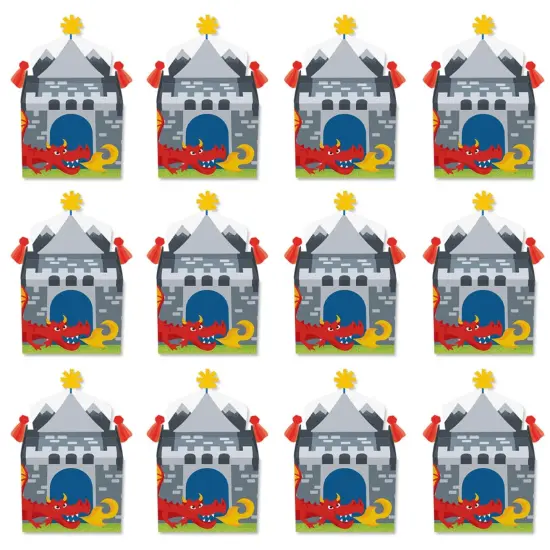 Big Dot of Happiness Calling All Knights and Dragons - Treat Box Party Favors - Medieval Party or Birthday Party Goodie Gable Boxes - Set of 12 {6}