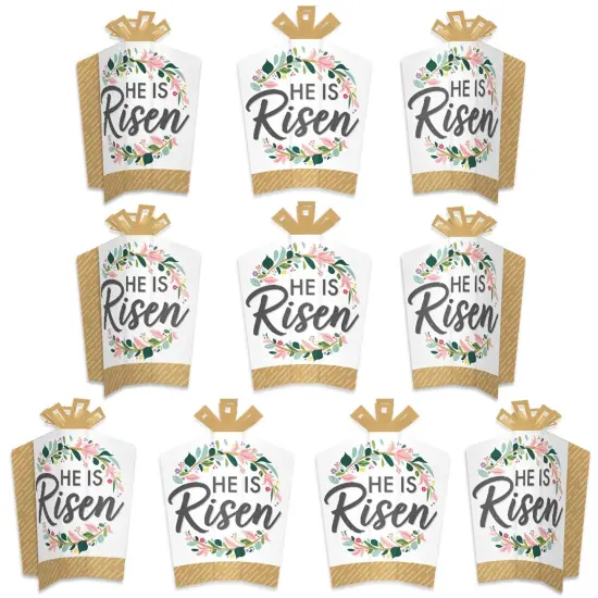 Big Dot of Happiness Religious Easter - Table Decorations - Christian Holiday Party Fold and Flare Centerpieces - 10 Count {1}