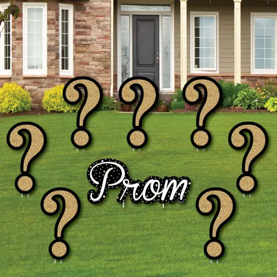 Big Dot of Happiness Promposal - Yard Sign & Outdoor Lawn Decorations - Prom Proposal Yard Signs - Set of 8 {1}