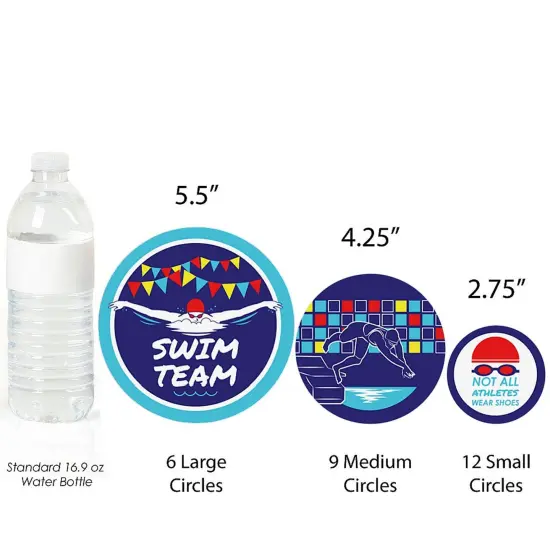 Big Dot of Happiness Making Waves - Swim Team - Birthday Party Giant Circle Confetti - Swimming Party Decorations - Large Confetti 27 Count {4}