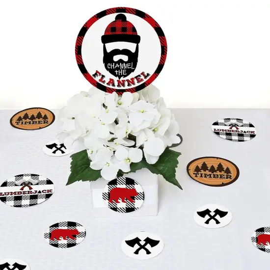 Big Dot of Happiness Lumberjack - Channel the Flannel - Buffalo Plaid Party Giant Circle Confetti - Party Decorations - Large Confetti 27 Count {7}