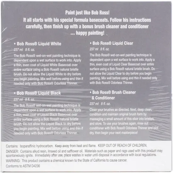 Bob Ross Liquid Value Pack 4/Pkg-118ml {2}