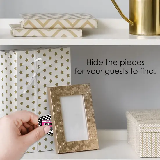 Big Dot of Happiness 80&rsquo;s Retro - Totally 1980s Party Scavenger Hunt - 1 Stand and 48 Game Pieces - Hide and Find Game {4}