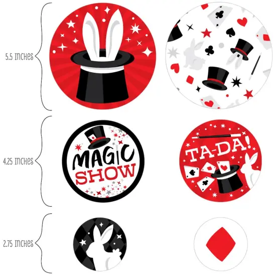 Big Dot of Happiness Ta-Da, Magic Show - Magical Birthday Party Giant Circle Confetti - Party Decorations - Large Confetti 27 Count {3}