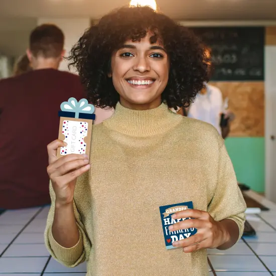 Big Dot of Happiness Grandpa, Happy Father's Day - We Love Grandfather Money and Gift Card Sleeves - Nifty Gifty Card Holders - Set of 8 {3}