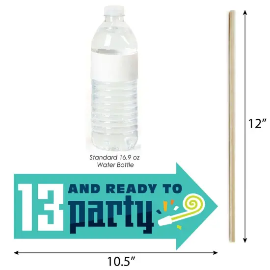 Big Dot of Happiness Funny Boy 13th Birthday - Official Teenager Birthday Party Photo Booth Props Kit - 10 Piece {3}