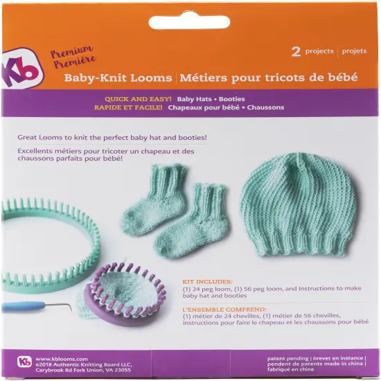Authentic Knitting Board Baby Knit Looms 2/Pkg-Sizes 56 & 24 Peg {4}