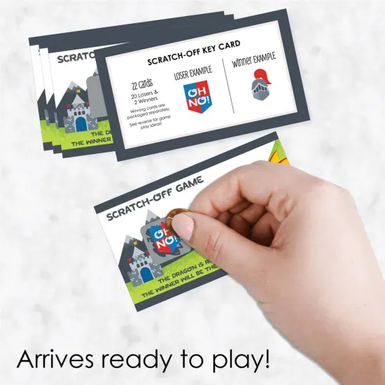 Big Dot of Happiness Calling All Knights and Dragons - Medieval Party or Birthday Party Game Scratch Off Cards - 22 Count {3}