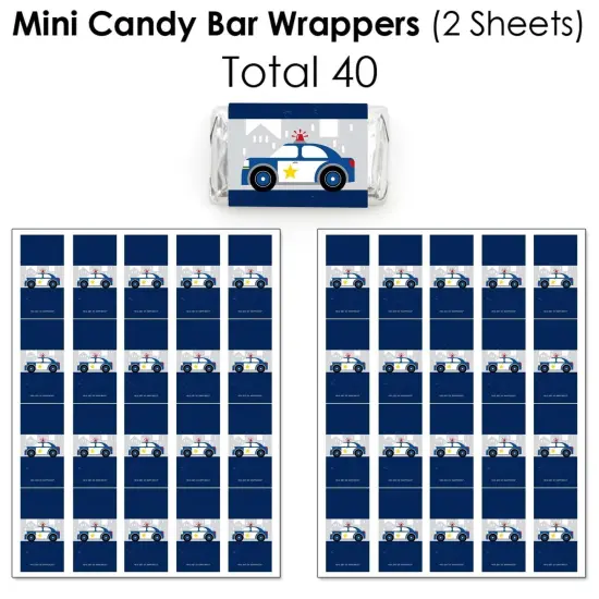 Big Dot of Happiness Calling All Units - Police - Cop Birthday Party or Baby Shower Candy Favor Sticker Kit - 304 Pieces {4}