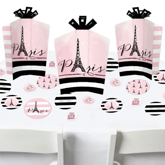 Big Dot of Happiness Paris, Ooh La La - Paris Themed Baby Shower or Birthday Party Decor and Confetti - Terrific Table Centerpiece Kit - Set of 30 {1}
