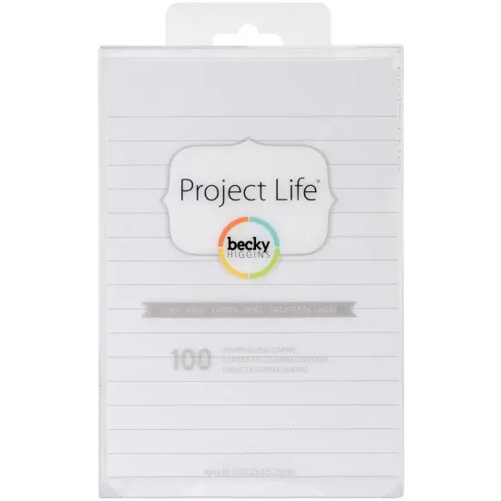 Project Life 4"X6" Cards 100/Pkg-Lined {1}