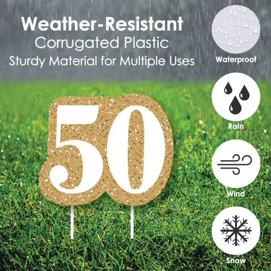 Big Dot of Happiness We Still Do - 50th Wedding Anniversary - Yard Sign & Outdoor Lawn Decorations - Anniversary Party Yard Signs - Set of 8 {4}