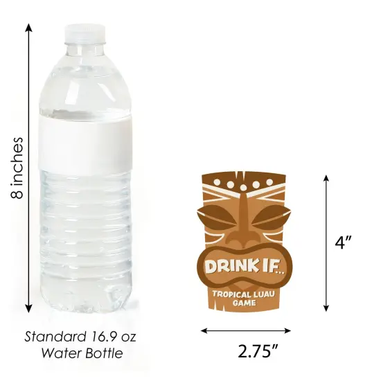 Big Dot of Happiness Drink If Game - Tropical Luau - Hawaiian Beach Party Game - 24 Count {4}