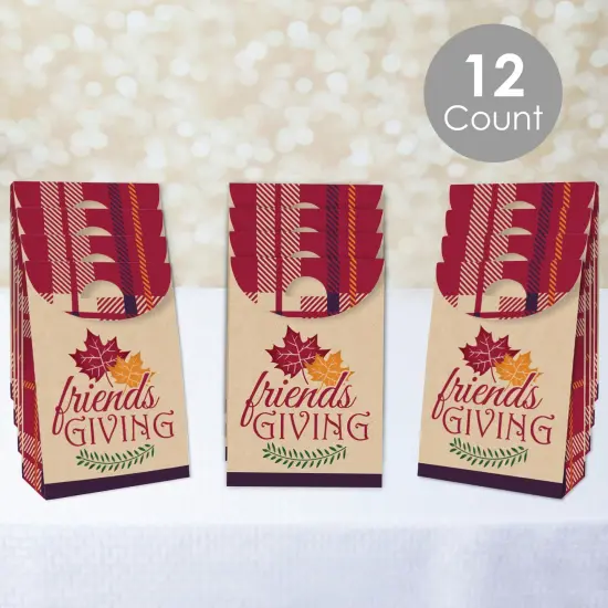 Big Dot of Happiness Friends Thanksgiving Feast - Friendsgiving Gift Favor Bags - Party Goodie Boxes - Set of 12 {3}