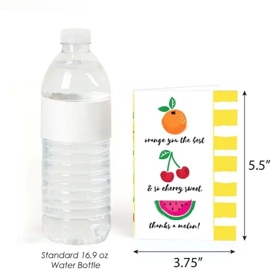 Big Dot of Happiness Tutti Fruity - Frutti Summer Baby Shower or Birthday Party Thank You Cards (8 count) {4}