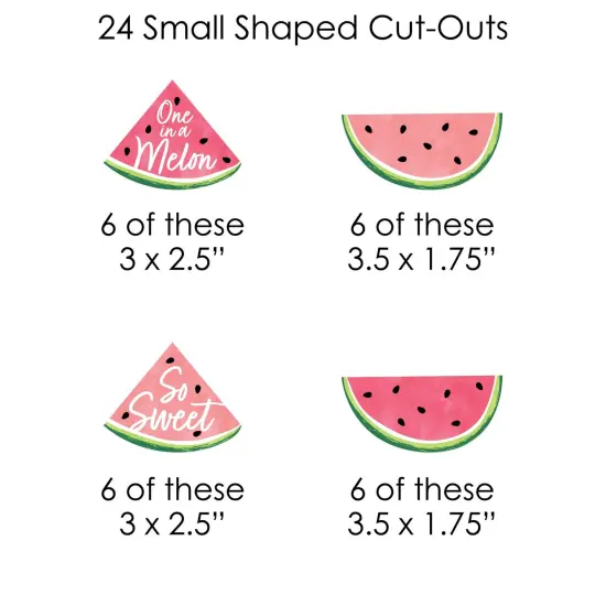 Big Dot of Happiness Sweet Watermelon - Fruit Party DIY Decorations - Clothespin Garland Banner - 44 Pieces {7}