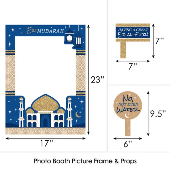 Big Dot of Happiness Eid Mubarak - Ramadan Selfie Photo Booth Picture Frame & Props - Printed on Sturdy Material {4}
