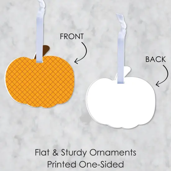 Big Dot of Happiness Pumpkin Patch - Fall, Halloween or Thanksgiving Decorations - Tree Ornaments - Set of 12 {7}