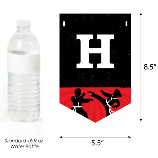 Big Dot of Happiness Karate Master - Martial Arts Birthday Party Bunting Banner - Party Decorations - Happy Birthday {4}