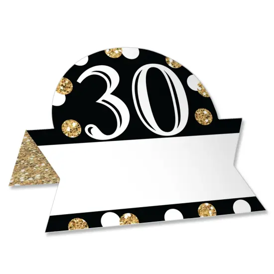 Big Dot of Happiness Adult 30th Birthday - Gold - Birthday Party Tent Buffet Card - Table Setting Name Place Cards - Set of 24 {1}