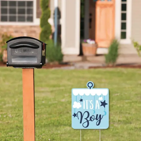 Big Dot of Happiness It's a Boy - Outdoor Lawn Sign - Blue Baby Shower Yard Sign - 1 Piece {3}