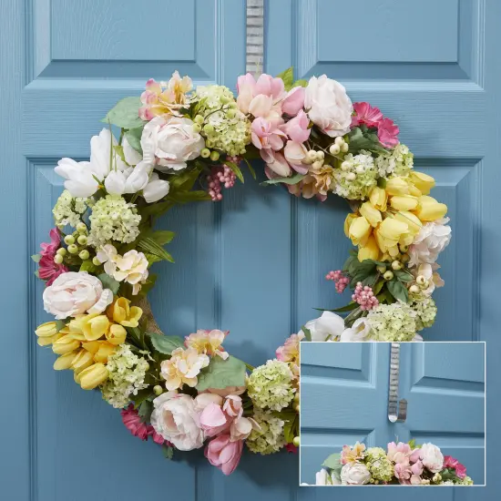 FloraCraft Aluminum Corrugate Wreath Hanger-16.25" {4}