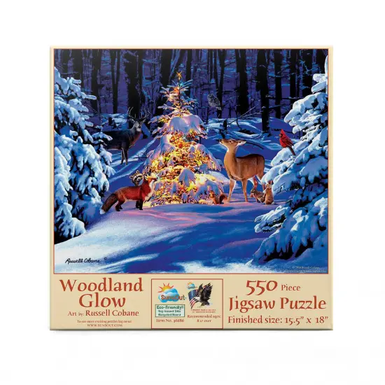 Sunsout Woodland Glow 550 pc Christmas Jigsaw Puzzle 36686 {3}