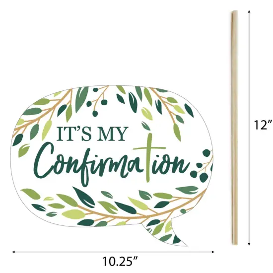 Big Dot of Happiness Confirmation Elegant Cross - Religious Party Photo Booth Props Kit - 20 Count {7}